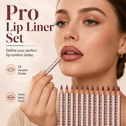 💋🎨 Coffret de 12 crayons lèvres mats – Des nudes aux rouges intenses, une couleur pour chaque humeur et chaque occasion, l’indispensable des trousses de maquillage modernes 🌹💄
