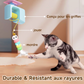 🐱 Jouet suspendu interactif pour chat – Rétraction intelligente, corde élastique 1,8 m – Rechargeable USB, installation sans outil – 2 couleurs (rose/bleu) 🧶