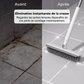 🧹 Brosse de nettoyage 2-en-1 – Poils résistants + raclette en caoutchouc, manche long ergonomique en inox – Tête pivotante 120°, rangement mural – Idéale pour sols, murs et carrelage 🚿✨
