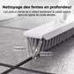 🧹 Brosse de nettoyage 2-en-1 – Poils résistants + raclette en caoutchouc, manche long ergonomique en inox – Tête pivotante 120°, rangement mural – Idéale pour sols, murs et carrelage 🚿✨