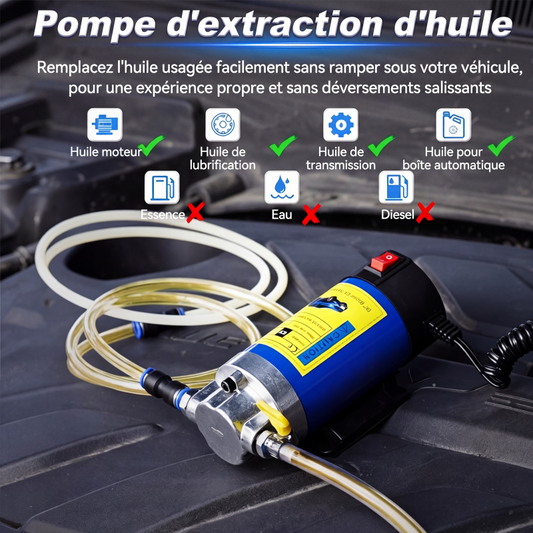 🛢️ Pompe de transfert d'huile 12V/24V – Fini les vidanges longues et compliquées – Moteur cuivre pur, compacte, pinces plaquées cuivre – Idéal pour entretien auto et changement d'huile 🔧