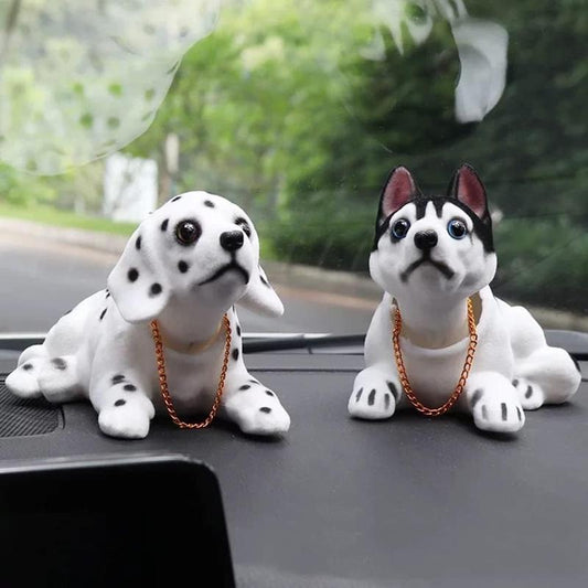 🐶 50% DE RÉDUCTION! 🚗 Figurine Chien Hochet pour Tableau de Bord – Mouvement automatique, peluche premium & 7 races – Cadeau parfait pour les amoureux des chiens 🎁