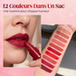💄 Coffret 12 rouges à lèvres mats – Nuances vives, mini format capsule – Formule hydratante longue tenue, application lisse – Idéal pour toutes occasions 💋✨
