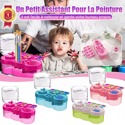 Nettoyeur de pinceaux à peinture avec circulation d'eau efficace intégrée