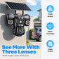 📹 -50% ! ☀️ Caméra de Sécurité Solaire – Triple Objectif 360° & IP67 – Surveillance 24h/24 Sans Fil 🏠