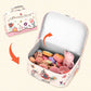 🍵 Set de théière jouet – 17 pièces (théière, tasses, assiettes, desserts, mallette) – Matériau PP/PS non toxique – Design portable – 5 styles (rose/dinosaure/licorne/sirène/chat) – Dès 3 ans 🦄✨