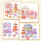 🍵 Set de théière jouet – 17 pièces (théière, tasses, assiettes, desserts, mallette) – Matériau PP/PS non toxique – Design portable – 5 styles (rose/dinosaure/licorne/sirène/chat) – Dès 3 ans 🦄✨