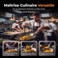 Set d'ustensiles de cuisine 12 pièces – Silicone antiadhésif, résistant à la chaleur – Manches en bois ergonomiques – Protection anti-rayures – 8 coloris disponibles