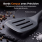 Set d'ustensiles de cuisine 12 pièces – Silicone antiadhésif, résistant à la chaleur – Manches en bois ergonomiques – Protection anti-rayures – 8 coloris disponibles