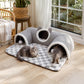 🐱 PROMO FLASH : 50% DE RÉDUCTION ! 🕳️ Tunnel & Lit 3-en-1 en Peluche pour Chat – Tapis Carreaux & Pompons Interactifs – Fermeture Éclair for Jeu & Sieste 🔮