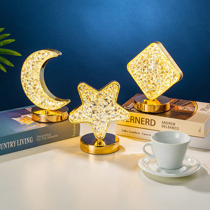 ✨💎 Lampe d’ambiance cristal LED 3 couleurs – Reflets scintillants, lumière douce, créez une atmosphère chaleureuse et romantique dans la chambre, le salon ou sur la table de fête 🌙🕯️