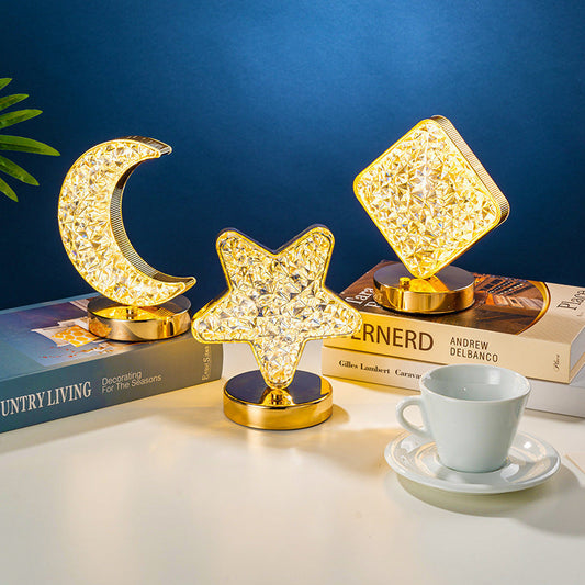 ✨💎 Lampe d’ambiance cristal LED 3 couleurs – Reflets scintillants, lumière douce, créez une atmosphère chaleureuse et romantique dans la chambre, le salon ou sur la table de fête 🌙🕯️