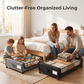 🛏️ Chariot de rangement sous-lit – Fini le désordre dans la chambre – Roulettes 360° silencieuses, cadre acier renforcé – Idéal pour vêtements, chaussures et couvertures 📦