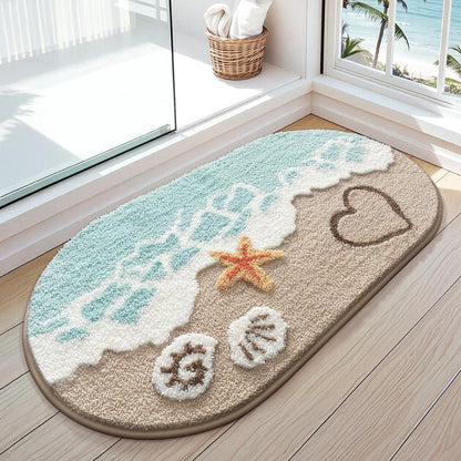 🚪 Tapis de sol absorbant – Fini les sols mouillés et glissants – Doux au toucher, dos antidérapant – Idéal pour salle de bain, cuisine et entrée 🧺