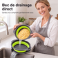 🍳💧 -50% ! 🧲Ensemble de 3 Passoires Pliables avec Socle Égouttoir – 3 Tailles, Gain de Place & Usage Polyvalent en Cuisine