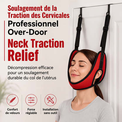 🚪💆 -50% ! ⚕️Dispositif de Traction Cervicale sur Porte – Coussin Confortable & Étirement Apaisant à Domicile.