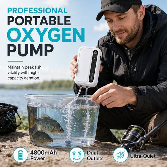 🐟 PROMO FLASH : 50% DE RÉDUCTION ! Pompe à Oxygène Portable Rechargeable – Batterie 4800 mAh & Double Sortie Ultra-Silencieuse for Pêche et Aquarium Sans Souci ✨🎣