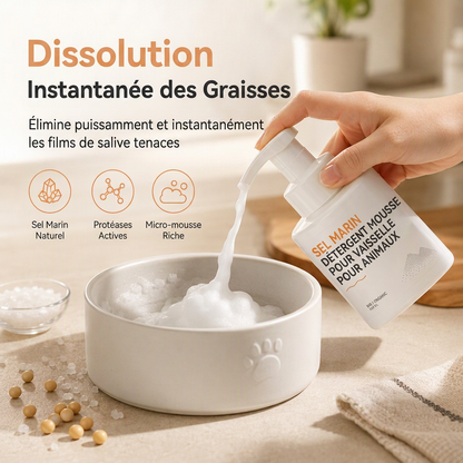 🧼🌊 -50% ! 🐶Mousse Nettoyante au Sel de Mer pour Gamelles d'Animaux.