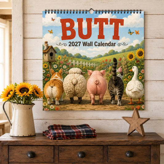 Calendrier Mural Drôle Fesses d'Animaux