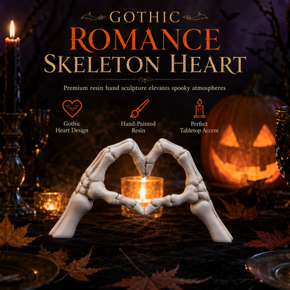 💀 50% DE RÉDUCTION! 🎃 Figurine squelette – Geste cœur & déco bureau ✨