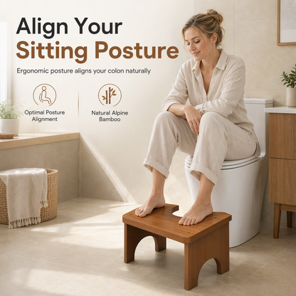 🚽 50% DE RÉDUCTION OFFRE LIMITÉE ! 🪵 21 493 Vendus – Marchepied de Toilette Antidérapant pour Enfants & Adultes – Bambou Naturel, Posture Ergonomique & Support Solide 🦶