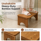 🚽 50% DE RÉDUCTION OFFRE LIMITÉE ! 🪵 21 493 Vendus – Marchepied de Toilette Antidérapant pour Enfants & Adultes – Bambou Naturel, Posture Ergonomique & Support Solide 🦶