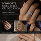 Bague Gothique Croissant de Lune en Pierre de Lune – Finition Platine Vintage
