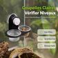 🦎🌿 Mangeoire Double Suspendue pour Reptiles – Fixation par Ventouse, Godets Amovibles et Alimentation Surélevée