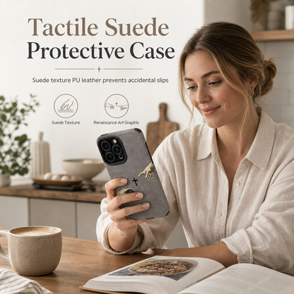 📱💎 Coque de téléphone en suède premium – Protection antichoc, toucher doux et élégant, une finition haut de gamme qui protège votre smartphone avec style 🖤
