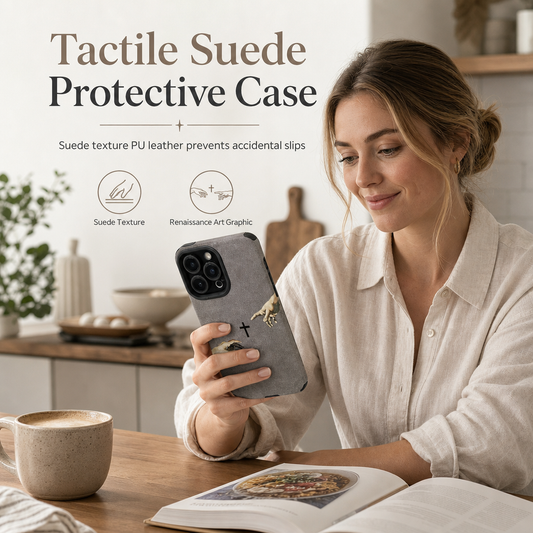 📱💎 Coque de téléphone en suède premium – Protection antichoc, toucher doux et élégant, une finition haut de gamme qui protège votre smartphone avec style 🖤