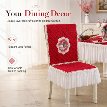 Modern Minimalist Dining Tablecloth and Chair Cover Set Household Table Cover and Chair Cushion Protector