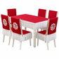Modern Minimalist Dining Tablecloth and Chair Cover Set Household Table Cover and Chair Cushion Protector