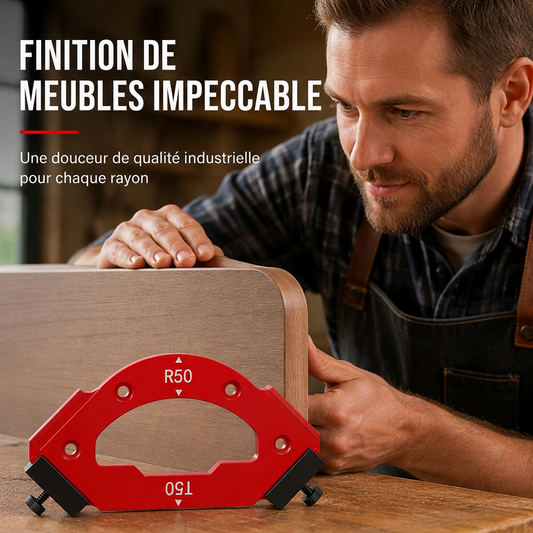 🔧 50% DE RÉDUCTION!  Gabarit de défonceuse à angle R – Pour coins arrondis & finitions bois ✨