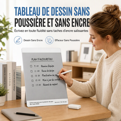 📋 Économisez 50 % ! ✍️ Tableau blanc magnétique – Sans encre, sans poussière et protecteur pour les yeux ✨