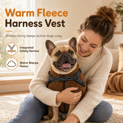 🐕 50% DE RÉDUCTION! ❄️ Manteau d'hiver pour chien – Bandes réfléchissantes & harnais intégré ✨