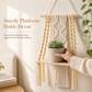 🌿 50% DE RÉDUCTION!  Étagère murale macramé – Tissage artisanal & plateau bois ✨