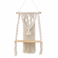 🌿 50% DE RÉDUCTION!  Étagère murale macramé – Tissage artisanal & plateau bois ✨