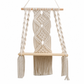 🌿 50% DE RÉDUCTION!  Étagère murale macramé – Tissage artisanal & plateau bois ✨