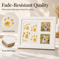 🐾 PROMO FLASH : 50% DE RÉDUCTION ! Kit Cadre Photo Souvenir Empreintes – Triple Volet, Matériaux Non Toxiques & Prise d'Empreinte Haute Précision for Immortaliser les Mains, Pieds de Bébé ou Pattes d'Animaux ✨🤍