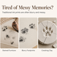 🐾 PROMO FLASH : 50% DE RÉDUCTION ! Kit Cadre Photo Souvenir Empreintes – Triple Volet, Matériaux Non Toxiques & Prise d'Empreinte Haute Précision for Immortaliser les Mains, Pieds de Bébé ou Pattes d'Animaux ✨🤍