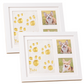 🐾 PROMO FLASH : 50% DE RÉDUCTION ! Kit Cadre Photo Souvenir Empreintes – Triple Volet, Matériaux Non Toxiques & Prise d'Empreinte Haute Précision for Immortaliser les Mains, Pieds de Bébé ou Pattes d'Animaux ✨🤍