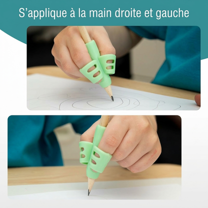 🛒 Offre limitée : –50 % ! ✏️ Correcteur de prise de crayon – Fini la mauvaise posture et les doigts douloureux – Ergonomique, ambidextre, compatible tous stylos – Idéal pour apprendre à écrire dès le plus jeune âge 👧