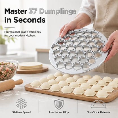🛒 Offre limitée : –50 % ! 🥟 Moule à raviolis 37 trous – Fini les raviolis un par un et les formes irrégulières – Aluminium, démoulage facile, gain de temps – Idéal pour repas de famille et grandes quantités ⏱️