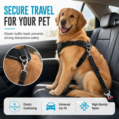 📢📢50% DE RÉDUCTION !! ⏰ Harnais de Sécurité Voiture pour Chien en Nylon Élastique🚗🎗️🐕